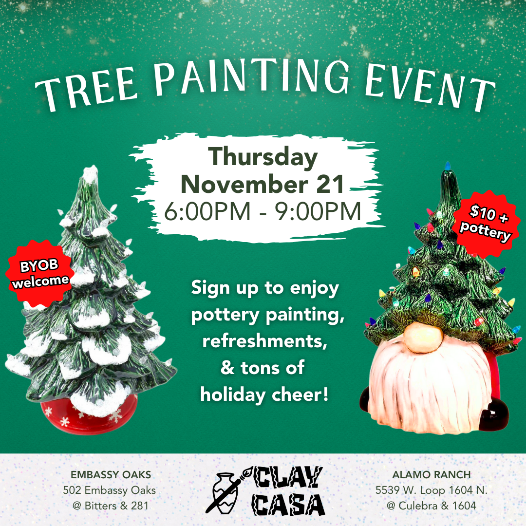 Thursday, November 21st - Holiday Tree Painting Event