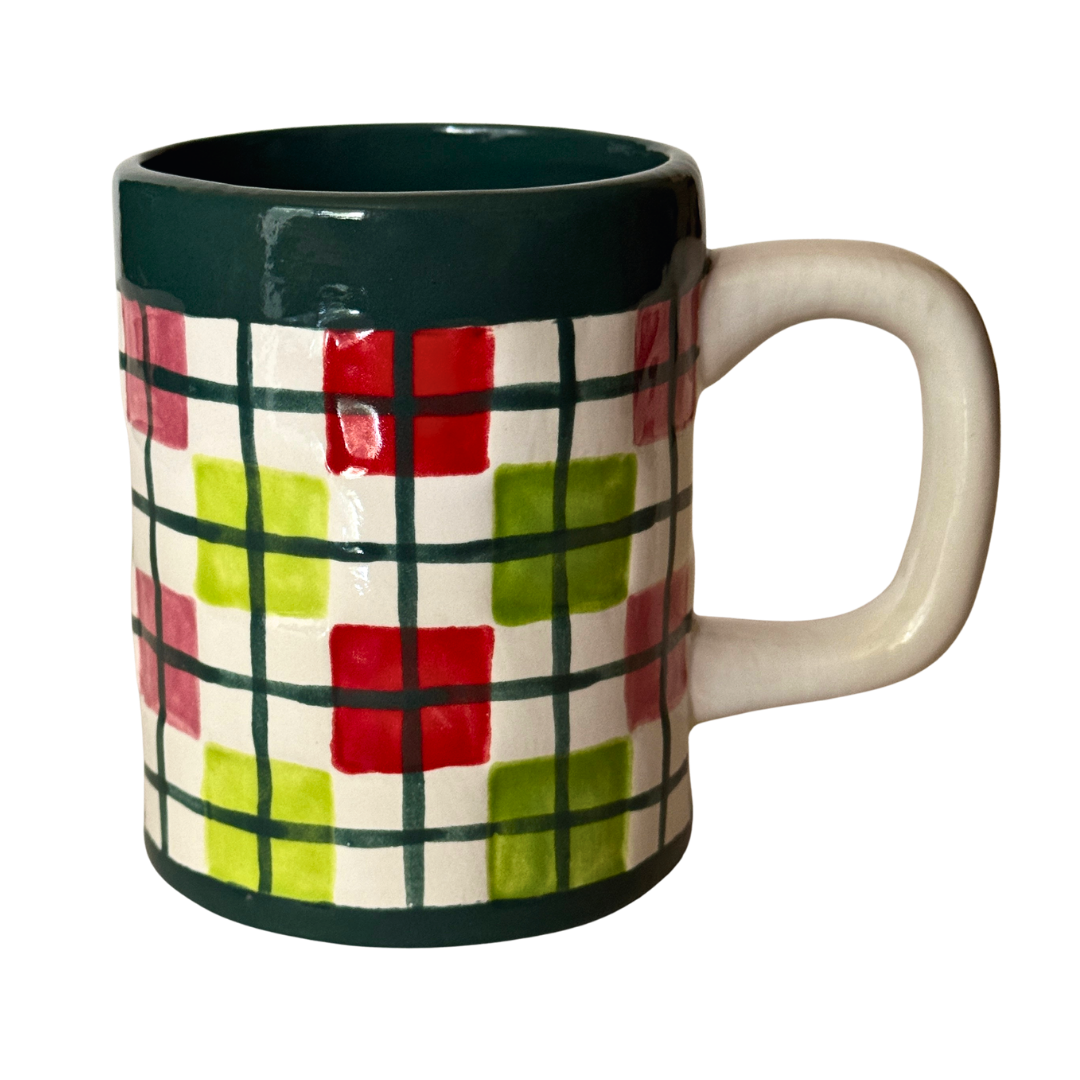 🎄 Checkered Mug