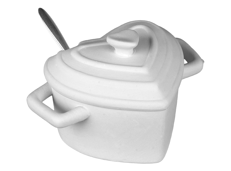 ❤️ Heart Sugar Pot w/Spoon