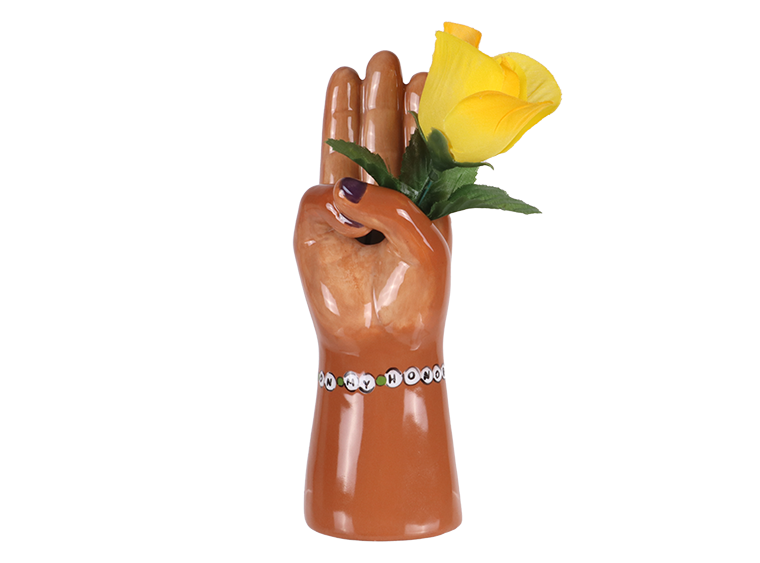 Girl Scout Promise Hand Vase