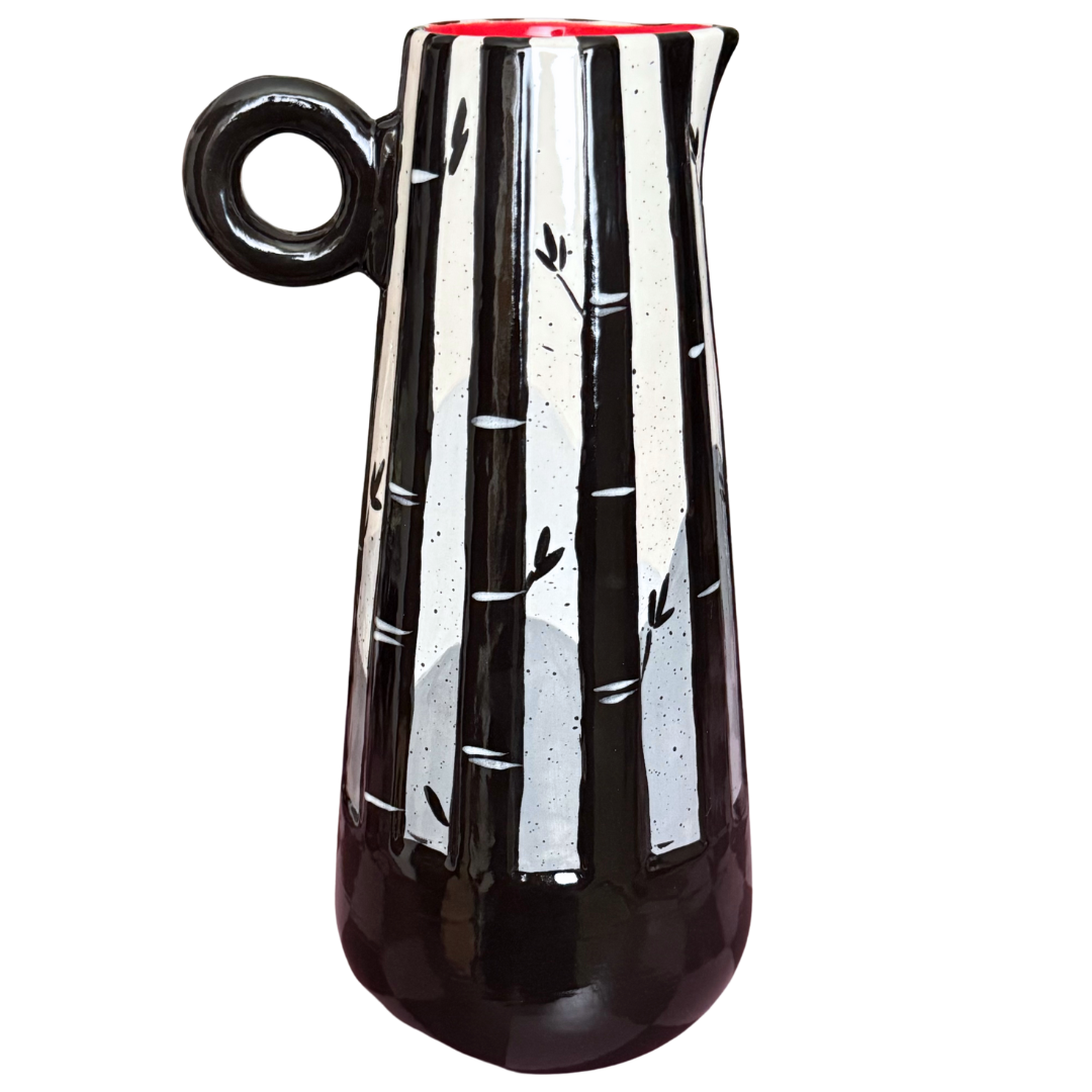 🏮 Tall Striped Pitcher/Vase