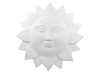 Large plaque in the shape of the Sun with face
