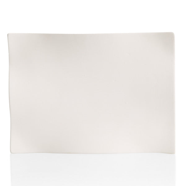 Medium rectangle platter with flared egdes