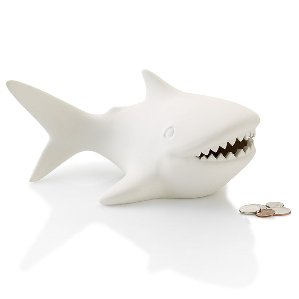 Coin bank in the shape of a shark
