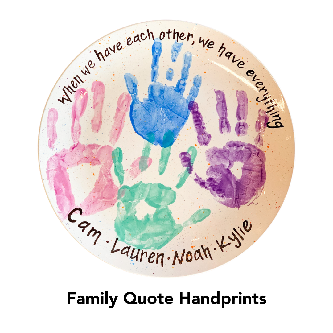 Custom Painted: Family Quote Handprints